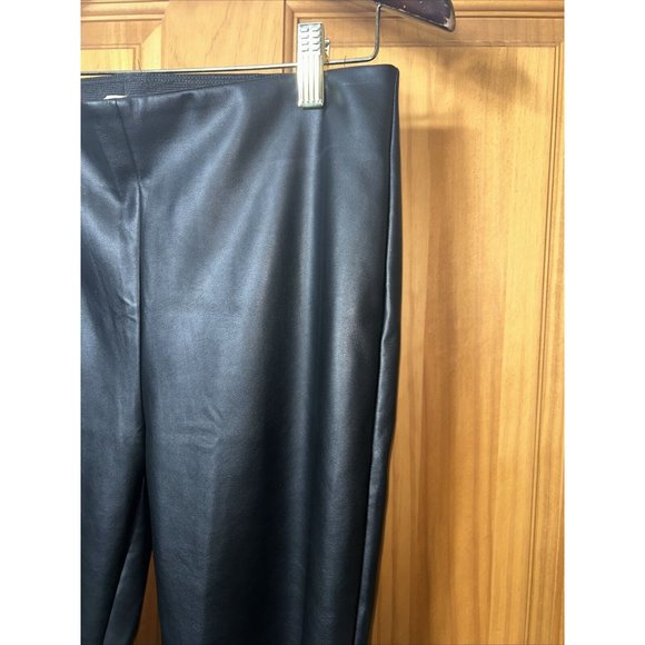 MNG By Mango Faux Leather Skinny Pants Black Size Medium - Picture 4 of 16